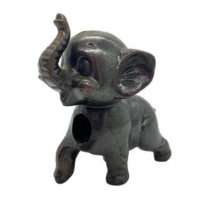 Vintage Die Cast Metal Baby Elephant Pencil Sharpener